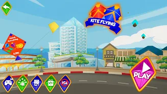 Pipa Layang Kite Flying Game Captura de pantalla 0