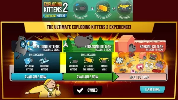 Exploderende Kittens 2 lanceert de uitbreiding van de kittens met vijf nieuwe kaarten