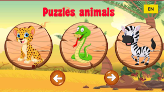 Puzzle animals for kids Ekran Görüntüsü 0