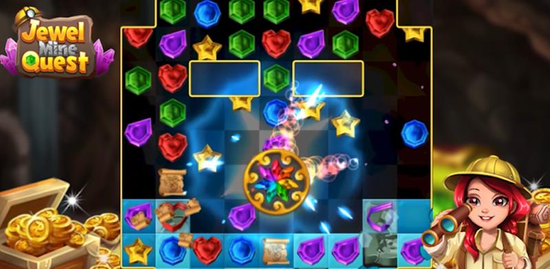 Jewel Mine Quest: Match-3 ဖန်သားပြင်ဓာတ်ပုံ 0