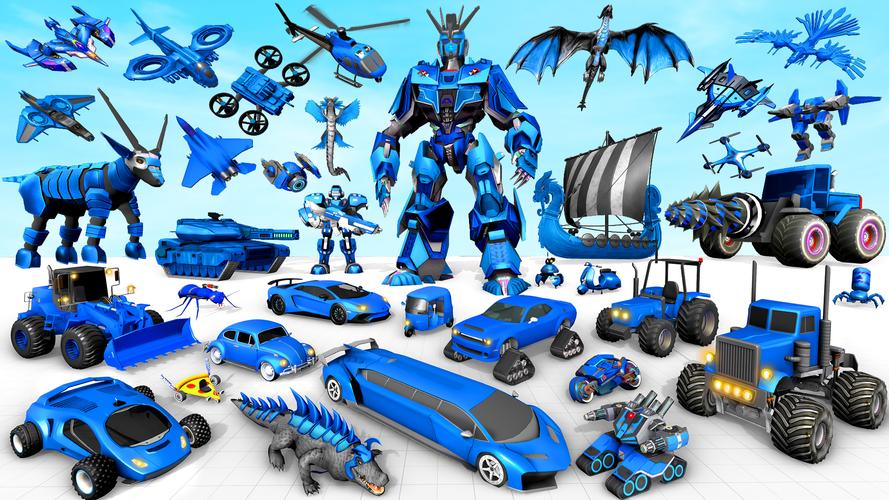 山羊機器人汽車遊戲：機器人改造和格鬥遊戲應用截圖第2張