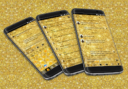 SMS Messages GlitterGold Glass Ekran Görüntüsü 0