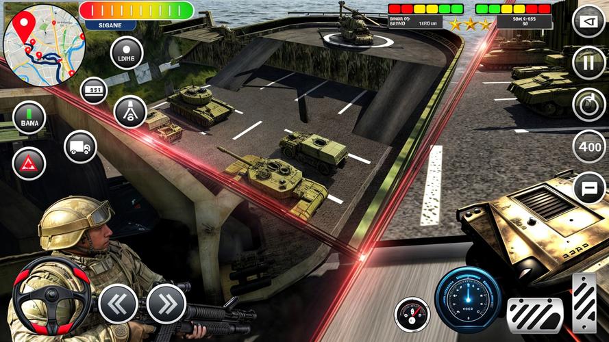Army Transport Tank Ship Games Captura de tela 1