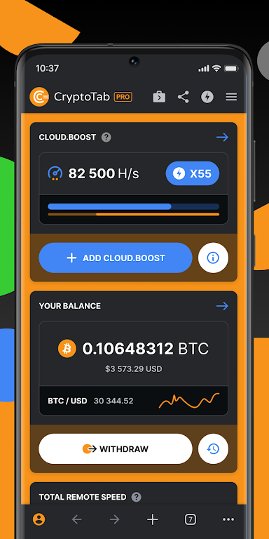 CryptoTab Browser Pro Level Screenshot 1