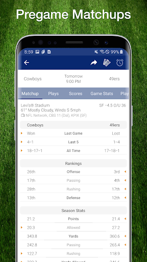 Football NFL 2017 Schedule, Live Scores, & Stats Zrzut ekranu 0