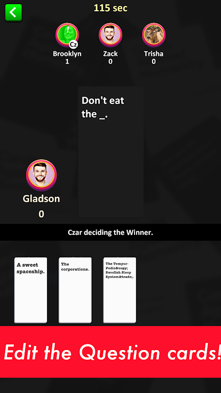 Schermata cards against humanity 0