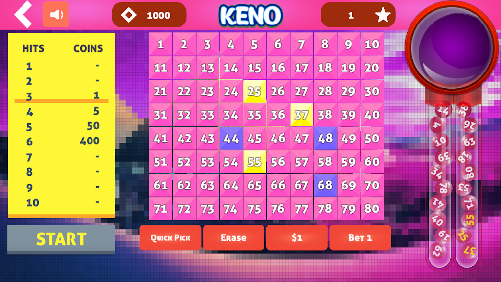 Cleo Keno - Free Keno Game Ekran Görüntüsü 1