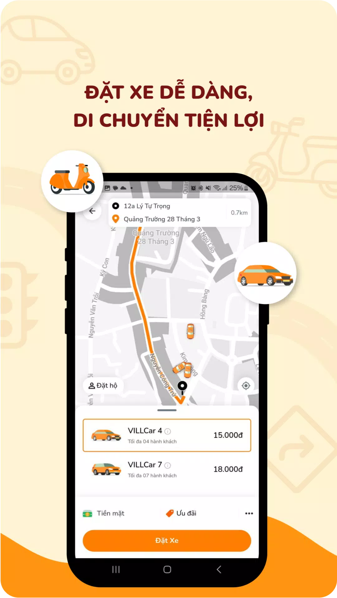VILL: Đồ ăn, Giao hàng, Gọi xe應用截圖第2張