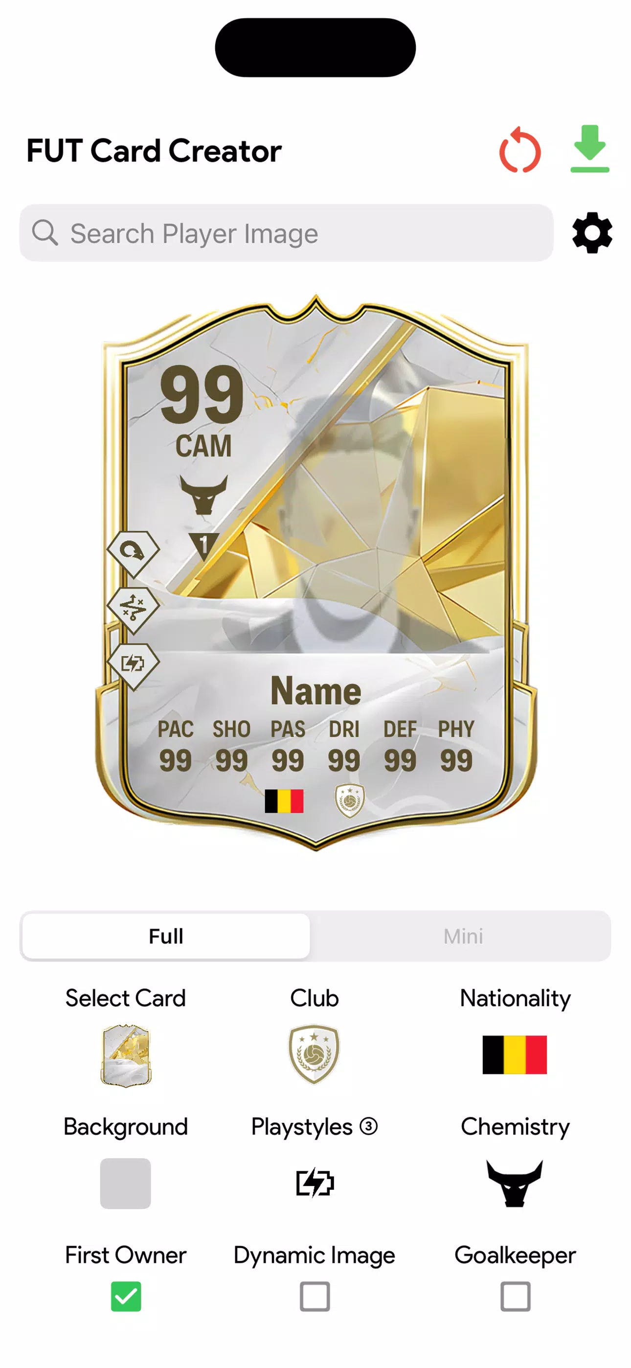 FC Card Creator 25 Schermafbeelding 2
