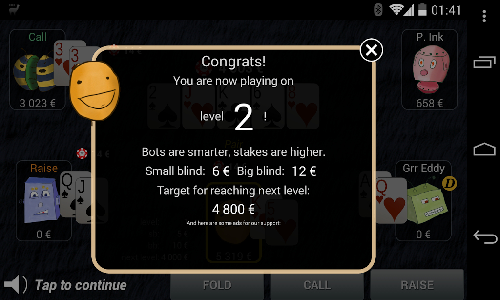 Bots Don't Bluff Offline Poker Screenshot 2