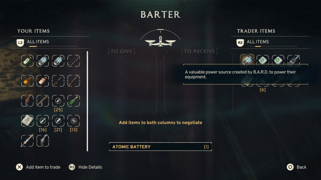 Baratto in atomfall