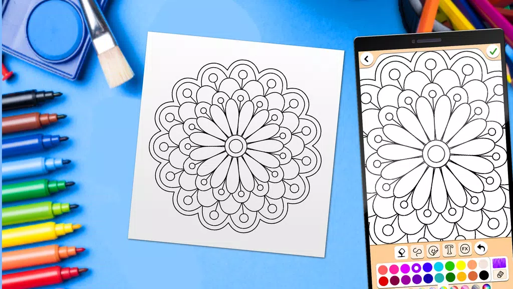 Mandala para colorir Captura de tela 2