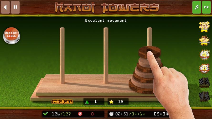 The Hanoi Towers Lite Captura de tela 2