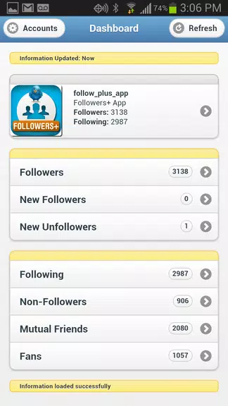 Followers+ for Twitter ภาพหน้าจอ 0