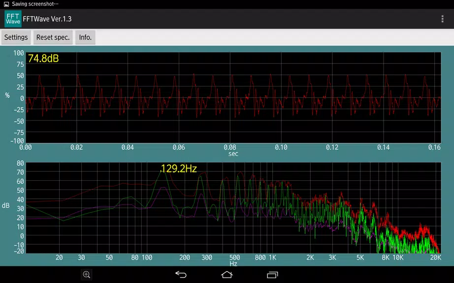 Sound monitor FFTWave Ảnh chụp màn hình 1