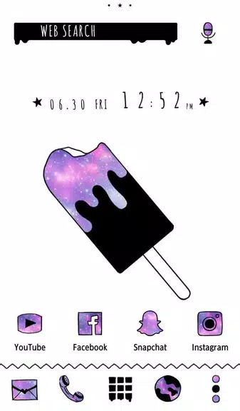 Popsicle Galaxy Theme Screenshot 0