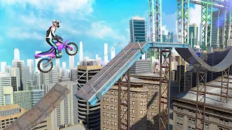 Bike Stunts 3D - Rooftop Chall Capture d'écran 1