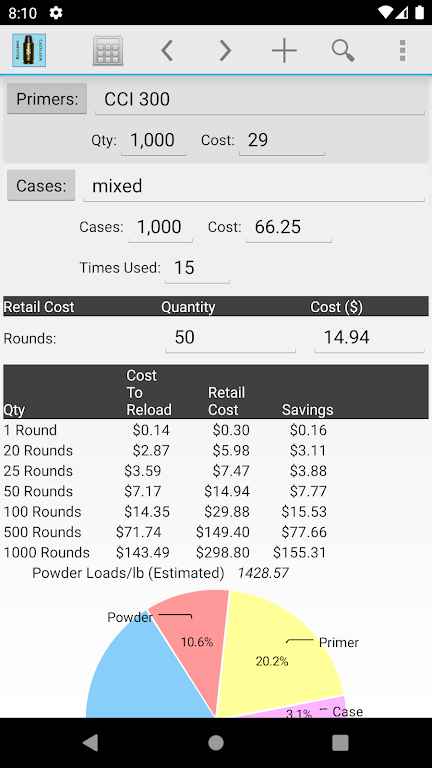 Reloading Calculator - Ammo應用截圖第1張