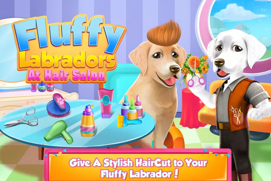 Fluffy Labradors at Hair Salon স্ক্রিনশট 0