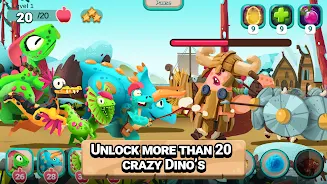 Dino Bash: Travel Through Time स्क्रीनशॉट 1