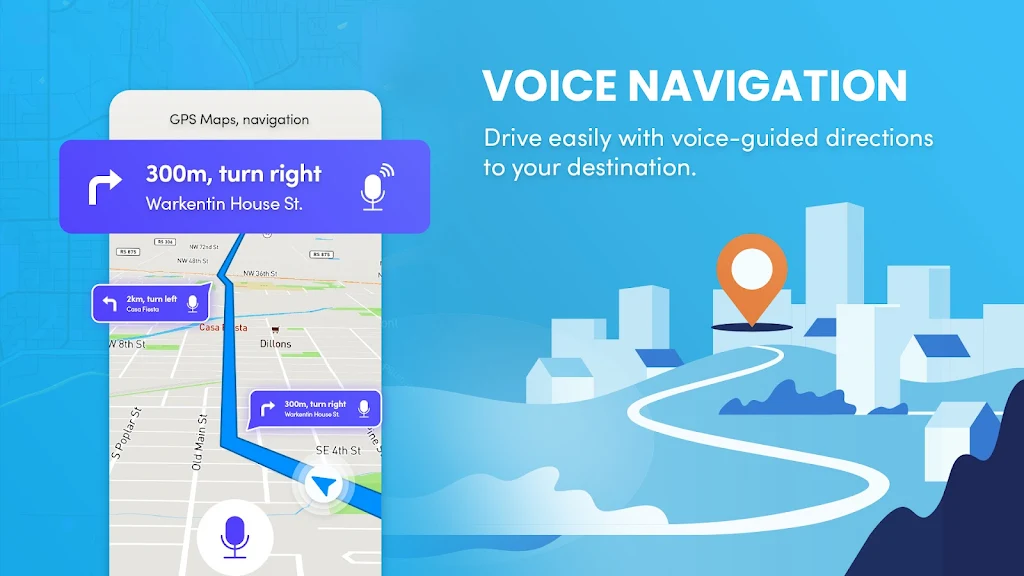 地圖、GPS 和行車路線應用截圖第1張