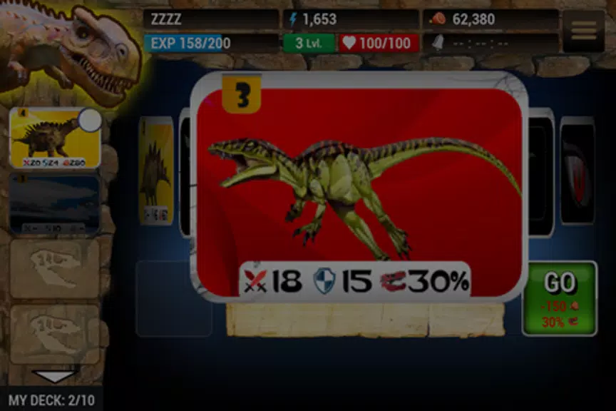 Dinosaur Online Card Wars Captura de tela 2