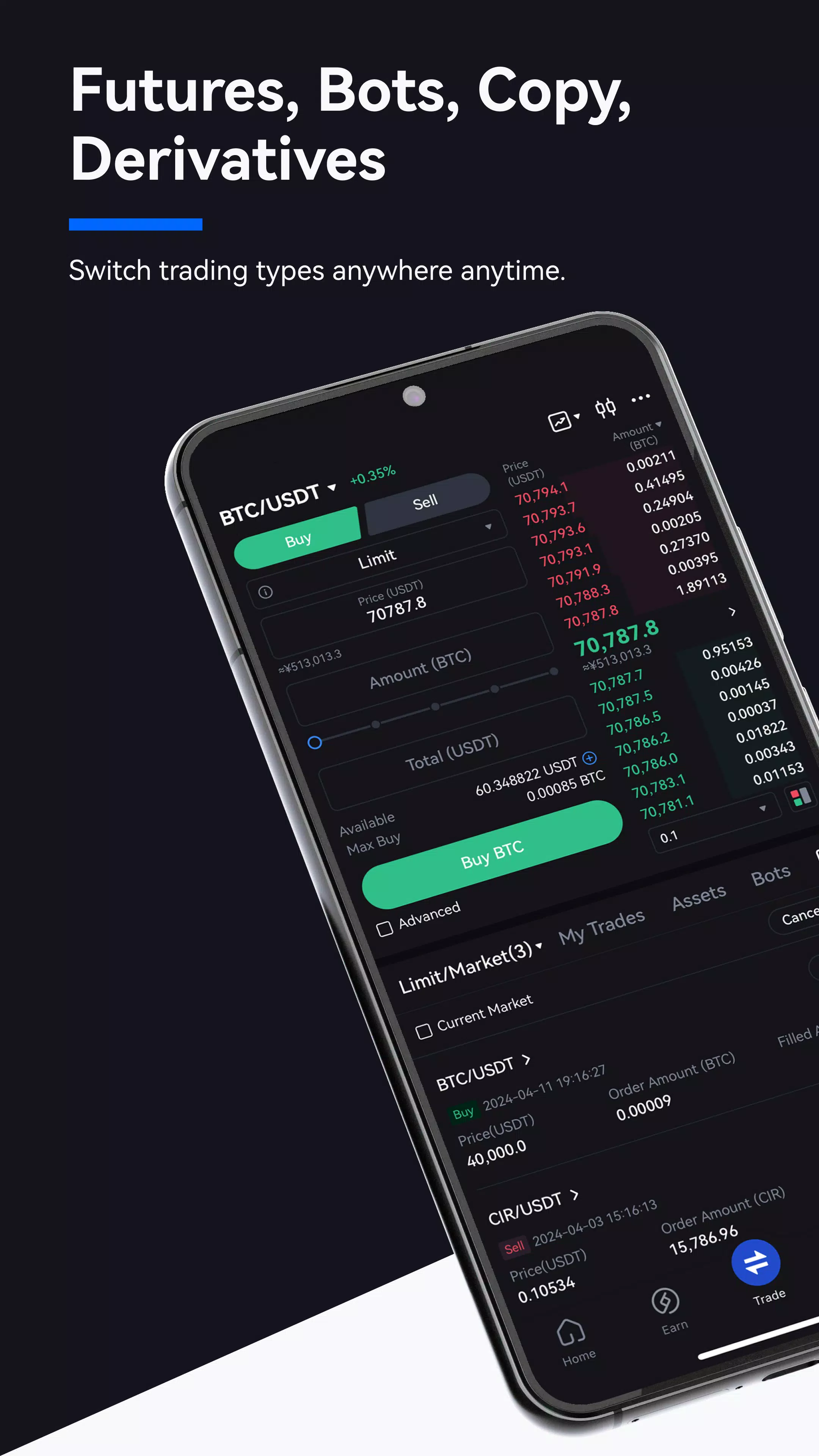 Gate.io 交易平台 - 购买比特币和千种加密货币应用截图第1张