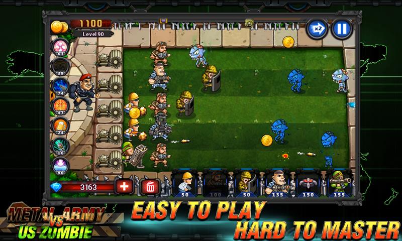 Army vs Zombies :Tower Defense স্ক্রিনশট 1