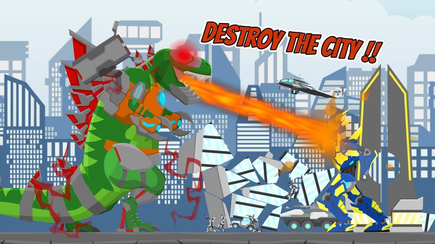 Cyborg Titan Rex: City Rampage Ảnh chụp màn hình 1