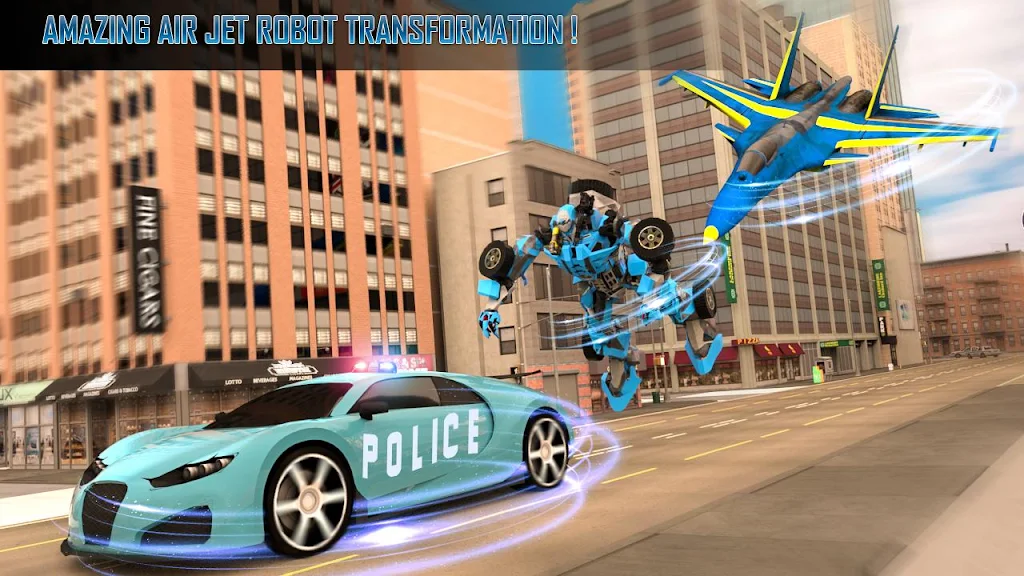 Police Air Jet Multi Robot Shooting Game Capture d'écran 1