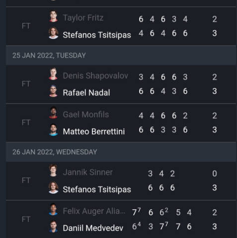 ATP live scores : Tennis live Screenshot 1