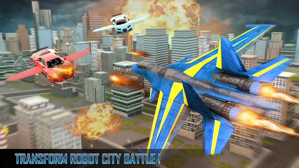 Police Air Jet Multi Robot Shooting Game Capture d'écran 3