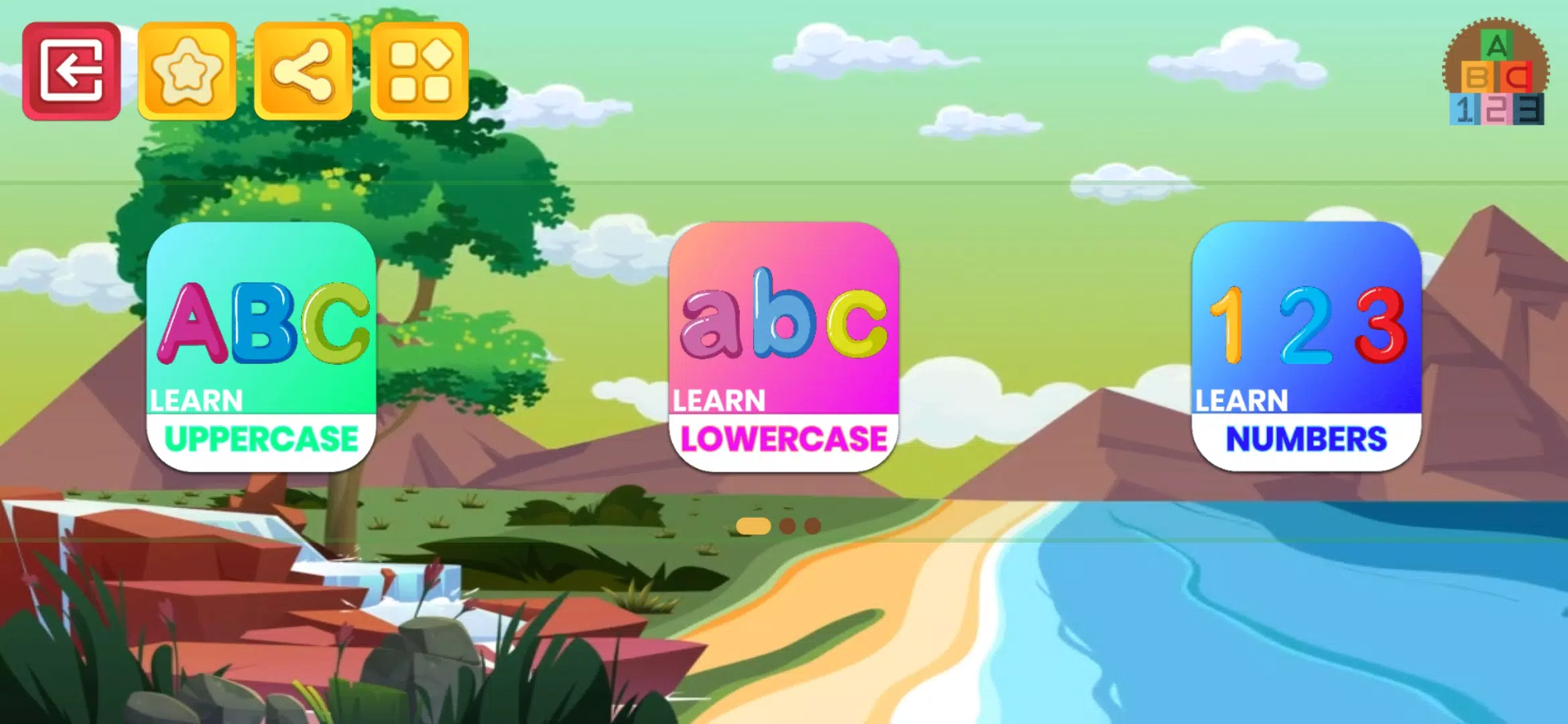 Schermata Learn numbers and letters 0