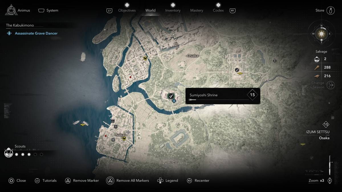 Hoe en waar alle Kabukimono -leden te vinden in Assassin's Creed Shadows Grave Dancer
