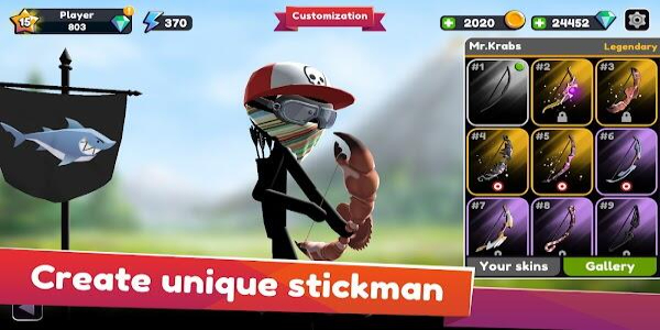 Stickman Archer Online Скриншот 2