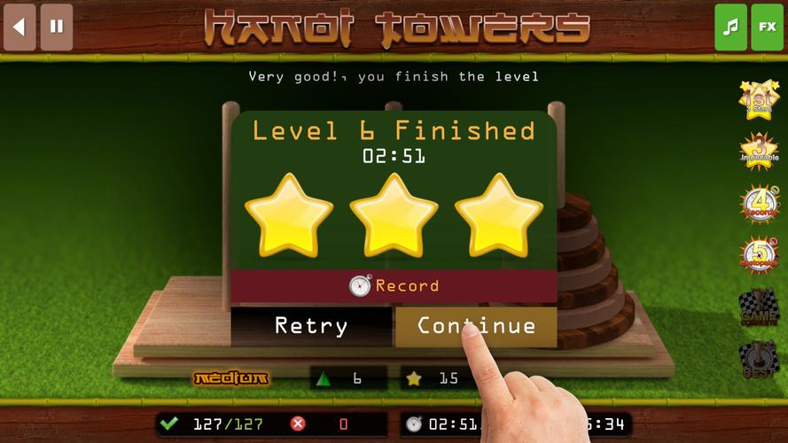 The Hanoi Towers Lite Captura de tela 3