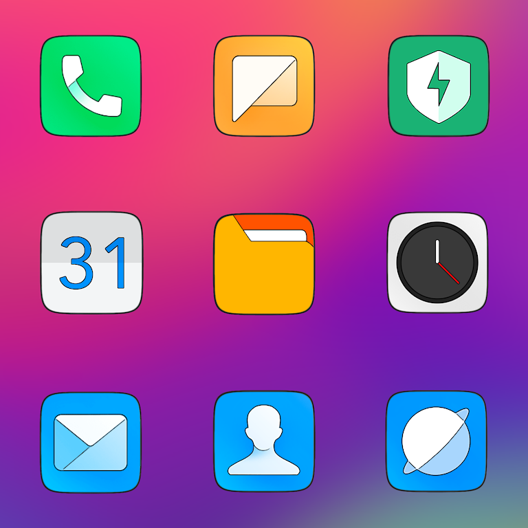 MIUl Carbon Icon Pack Mod Скриншот 1