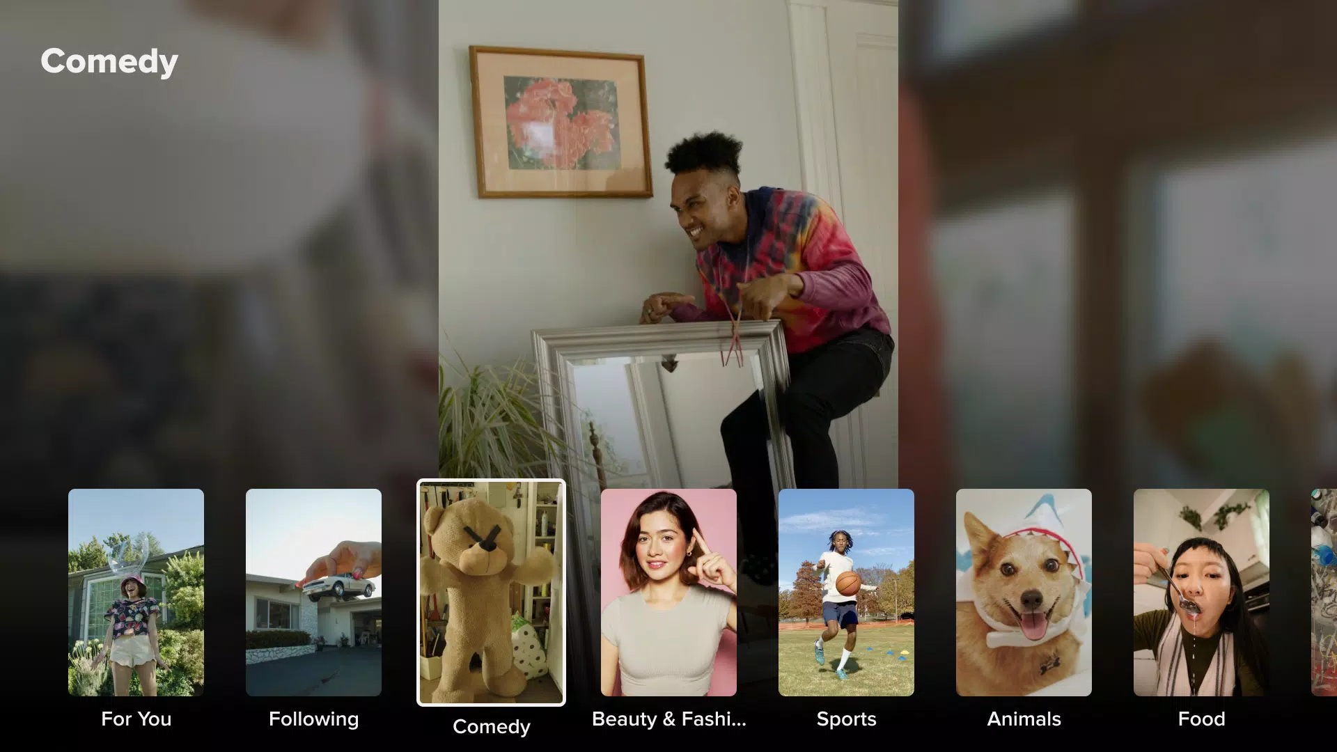 TikTok for Android TV ဖန်သားပြင်ဓာတ်ပုံ 1