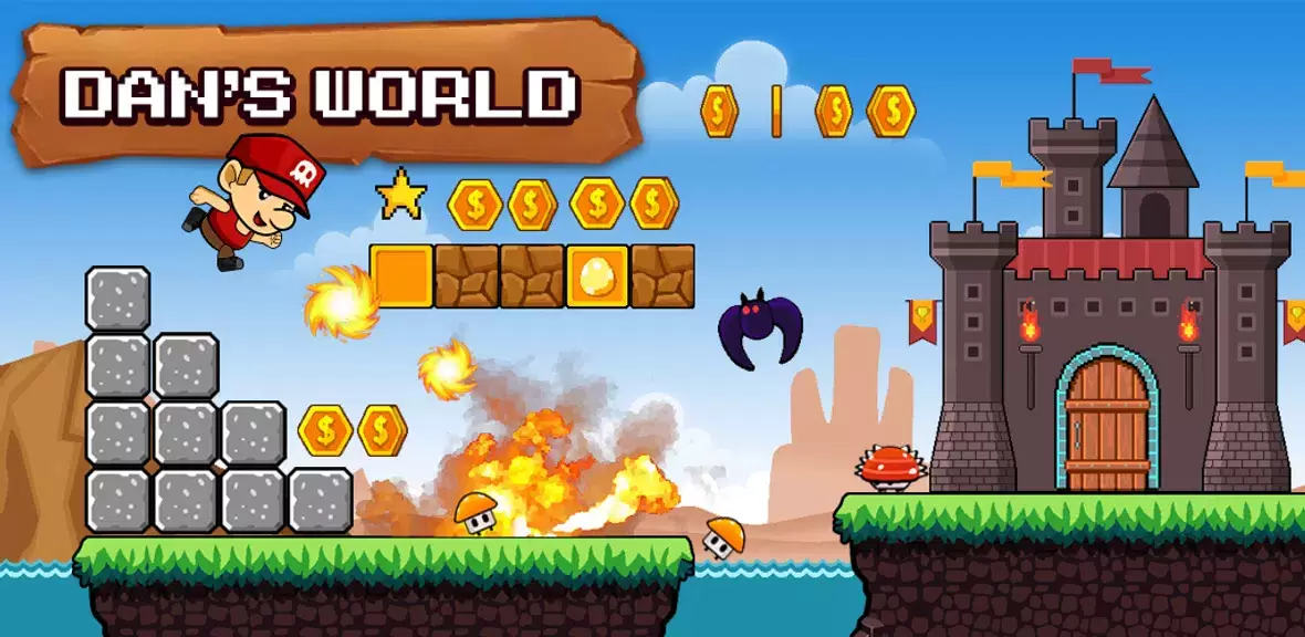 Super Dan’s World - Run Game Tangkapan skrin 0