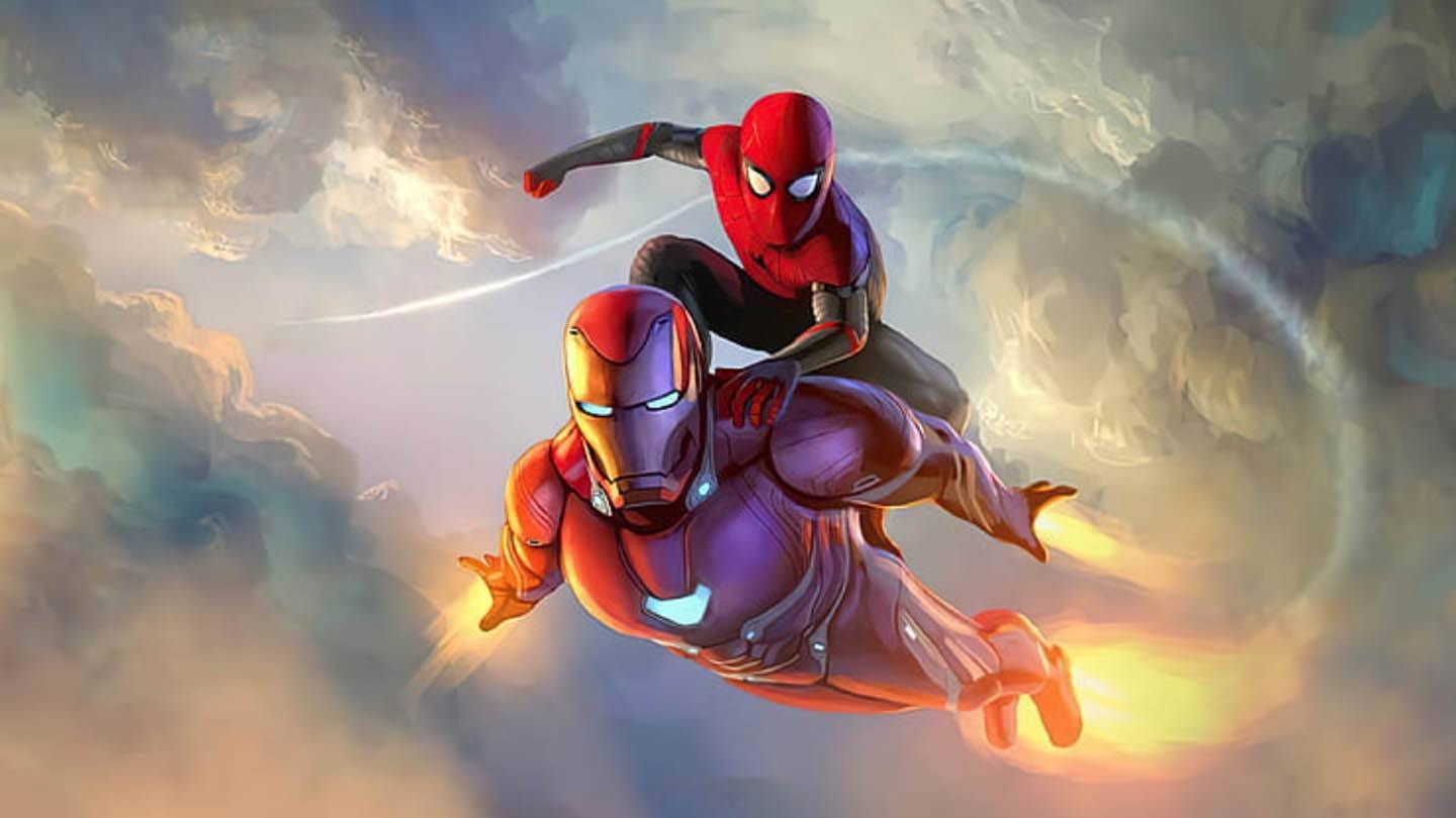 Iron Man at Spider-Man