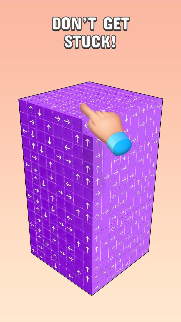 Tap to Unblock 3d Cube Away 스크린샷 1