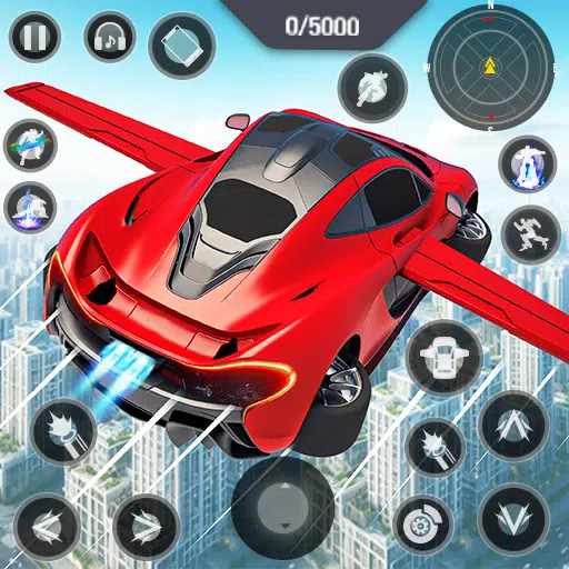 Flying Car Robot Shooting Game