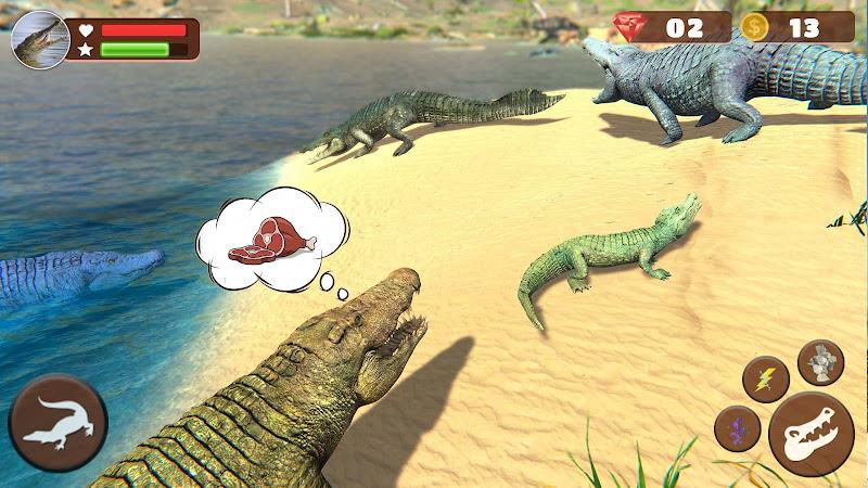 Schermata Wild Crocodile Family Sim Game 0