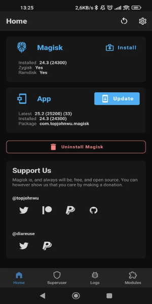 Magisk Manager Tangkapan skrin 2