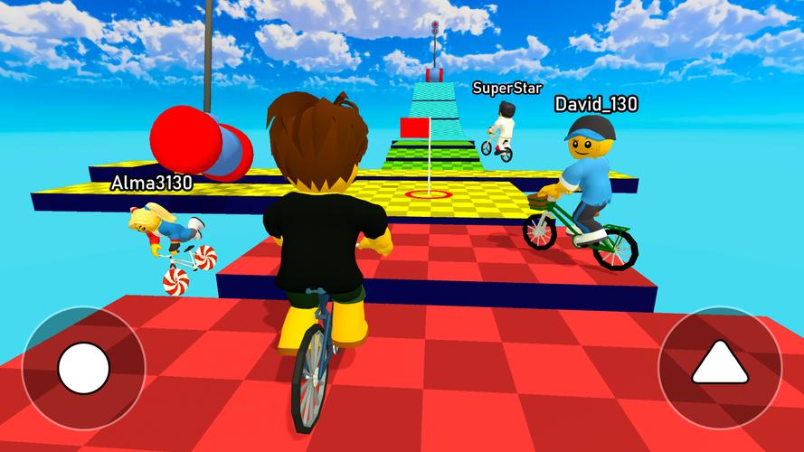 Obby bike: Parkour Adventure स्क्रीनशॉट 0