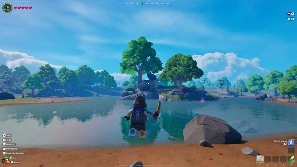 Стартовая локация на побережье в LEGO Fortnite