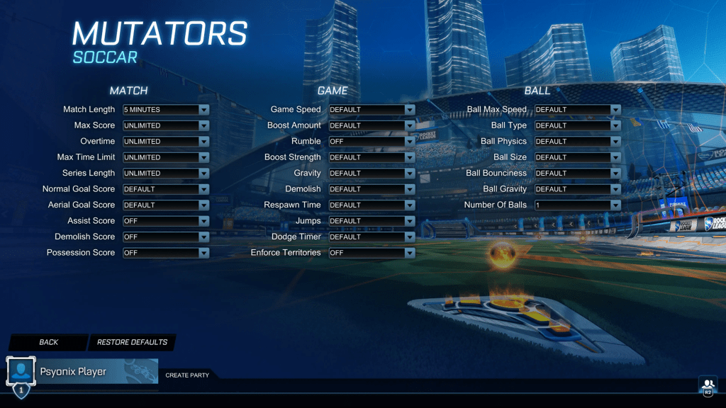 รายชื่อ Mutators จาก Rocket League Season 18