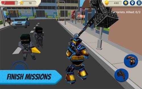 Robot Hero: City Simulator 3D Screenshot 0