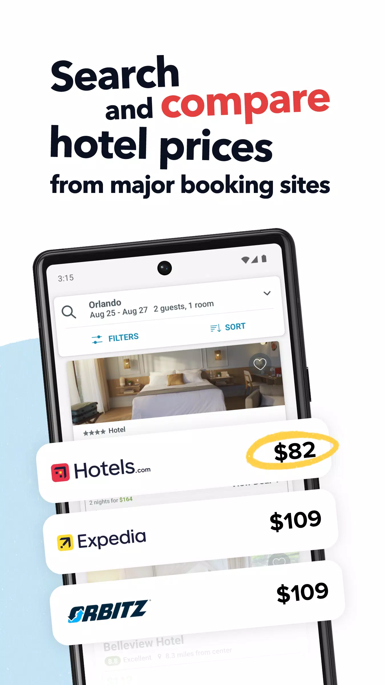 trivago: Compare hotel prices स्क्रीनशॉट 0