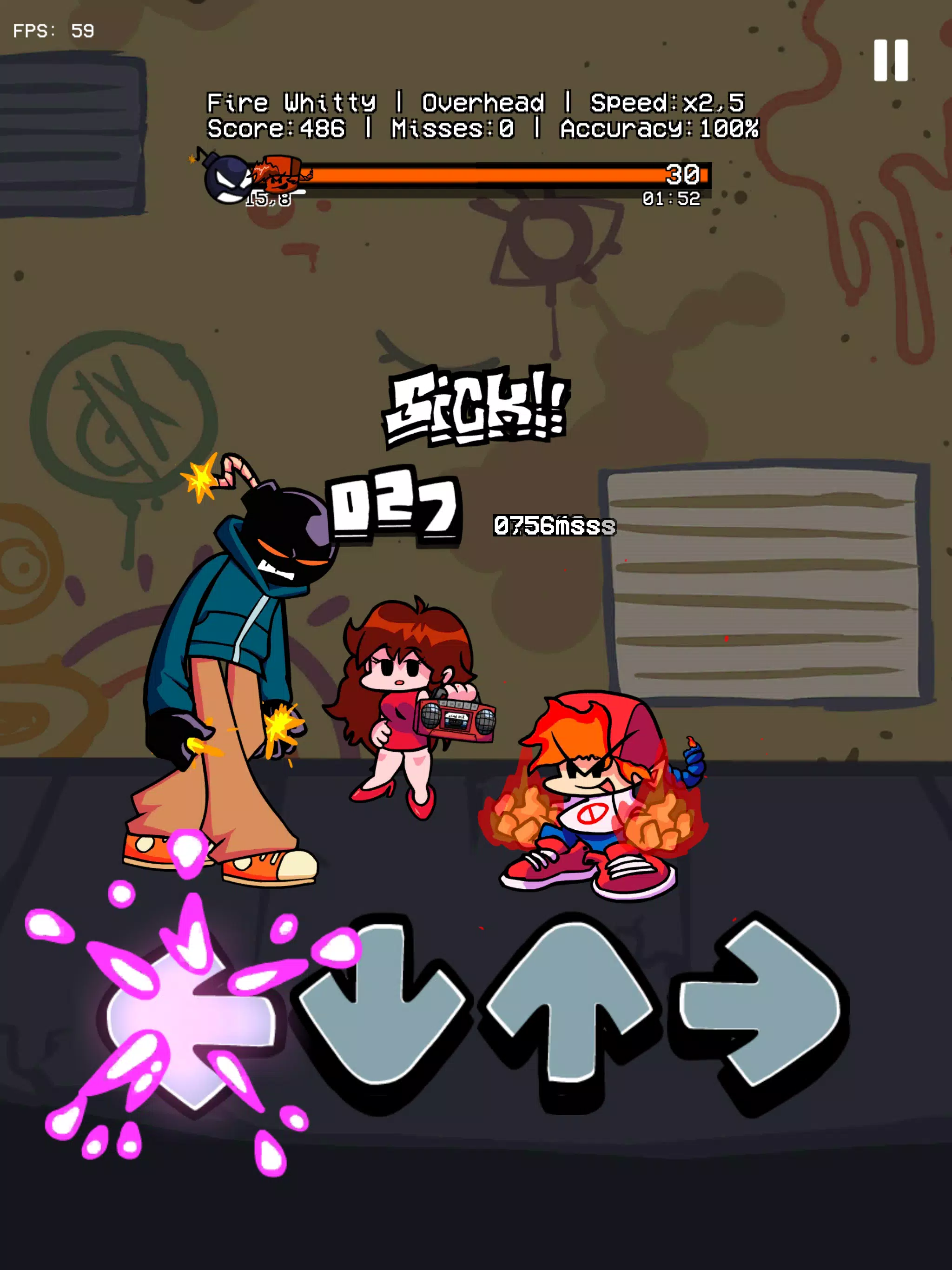 Music Battle Fire Fight Whitty スクリーンショット 1